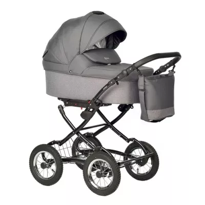 Коляска 2в1 Indigo BARBARA Classic (Ba 05 (т.серый))