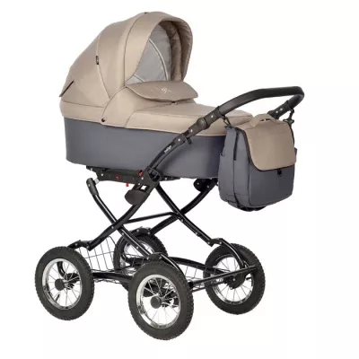 Коляска-люлька Indigo Blues Classic (1 в 1) - Bl 04 (бежевый)