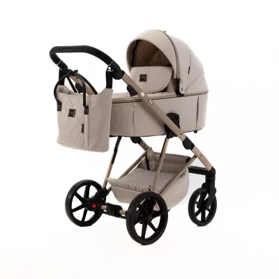 Коляска Adamex Delta Natura 2 в 1, DN-3-Vanilla