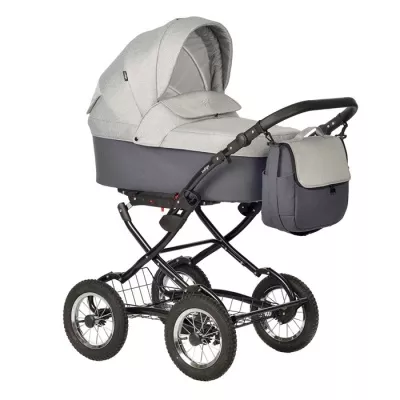 Коляска-люлька Indigo Blues Classic (1 в 1) - Bl 03 (серый)