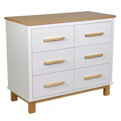 Комод Polini kids Simple 3402 Белый/Натуральный