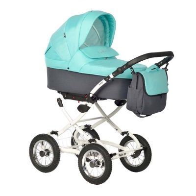 Коляска-люлька Indigo Blues Classic (1 в 1) - Bl 07 (мятный)