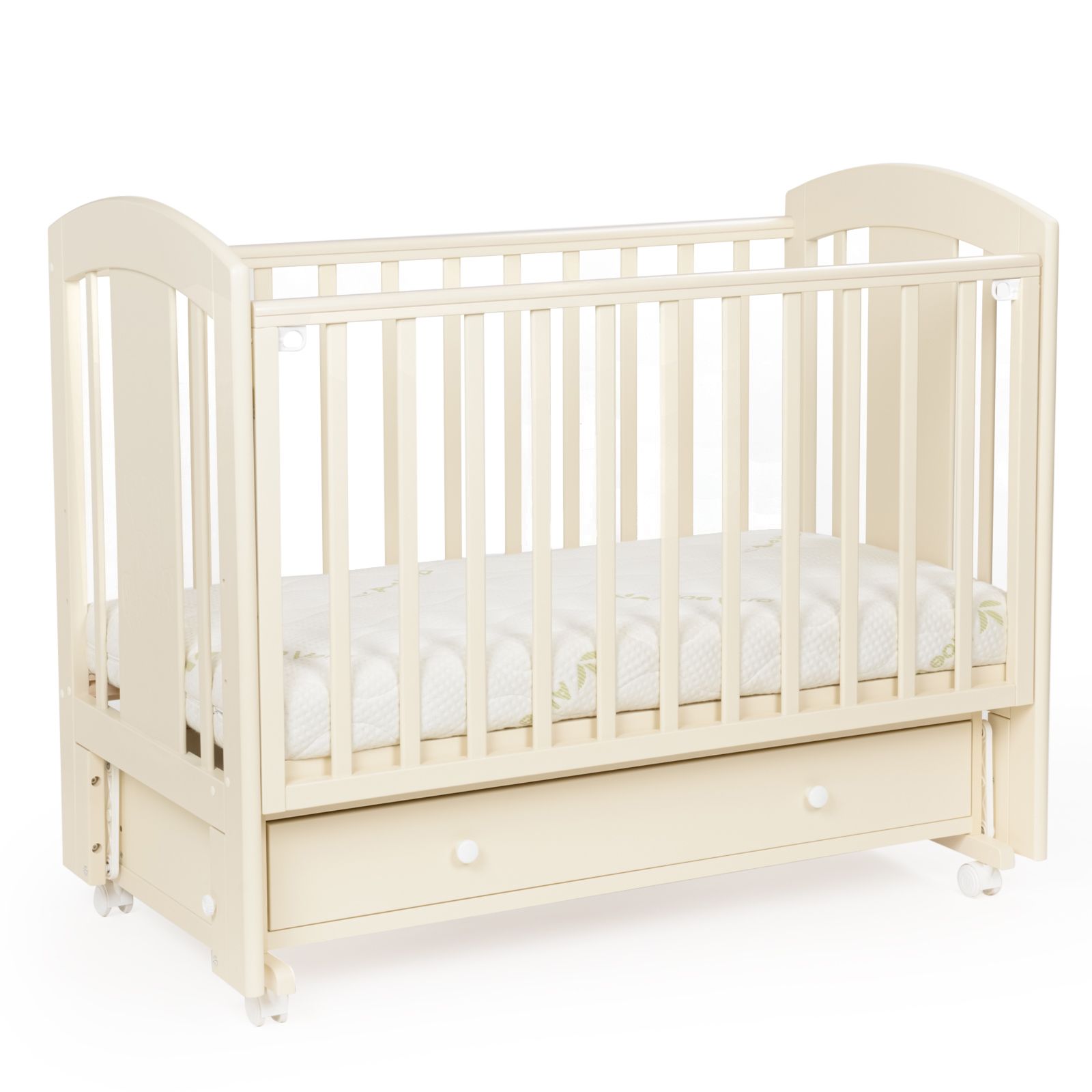 Кровать детская Bebizaro Regency Teddy маятник универсальный с ящиком, Vanilla