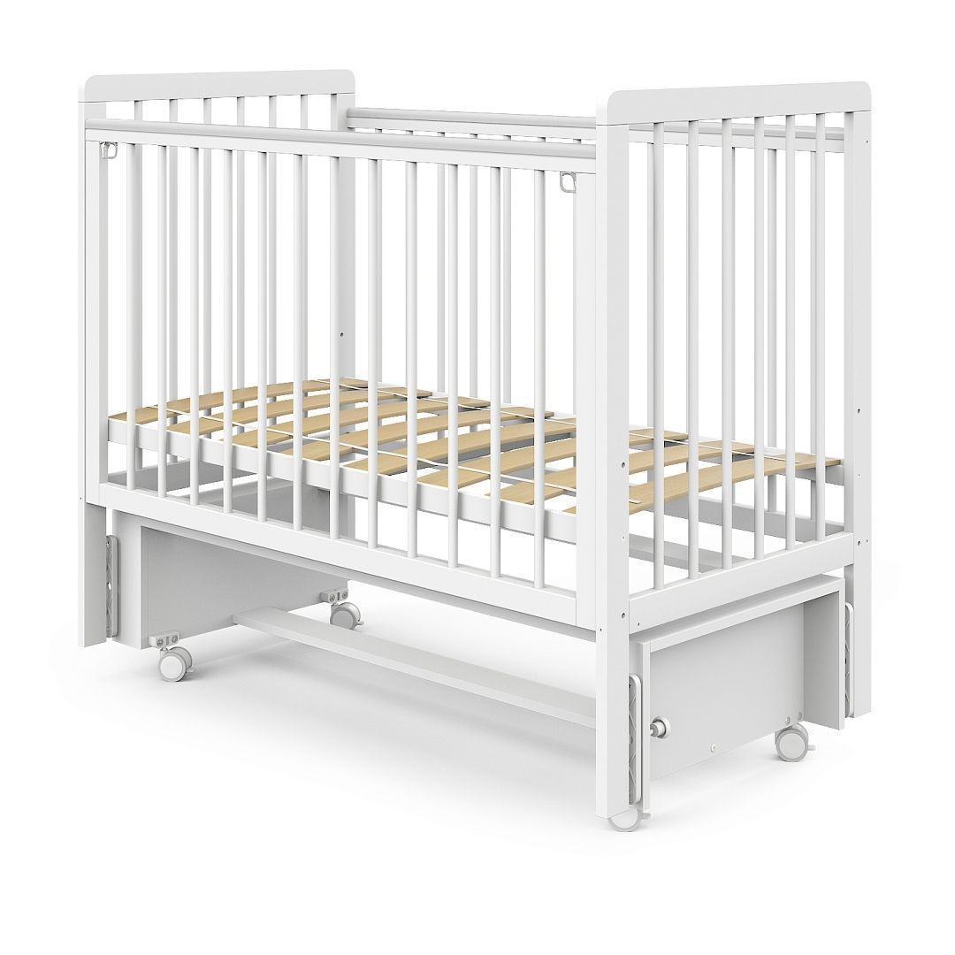 Кровать детская Pituso Tiny маятник, Белая аляска