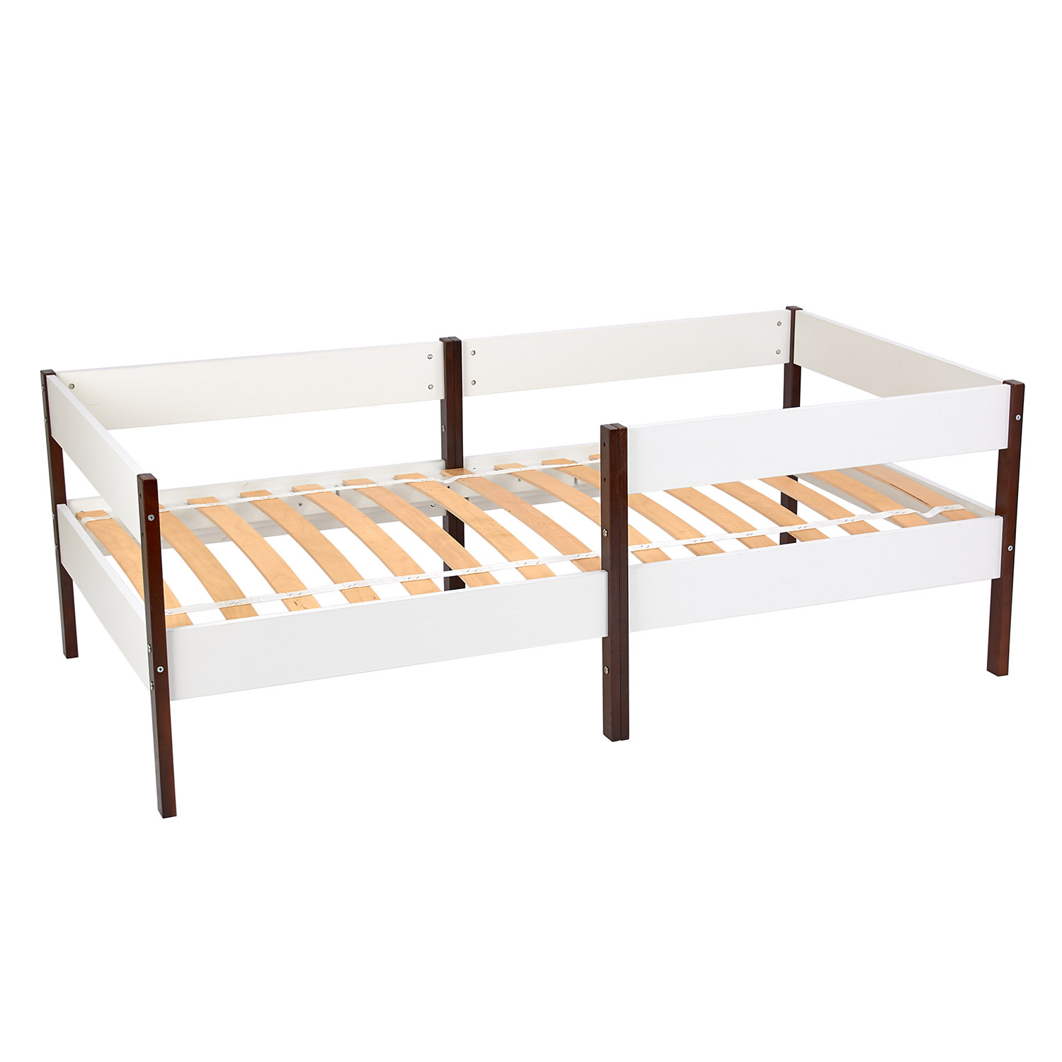 Кровать детская подростковая Polini kids Simple 3435, Белый-дуб крафт