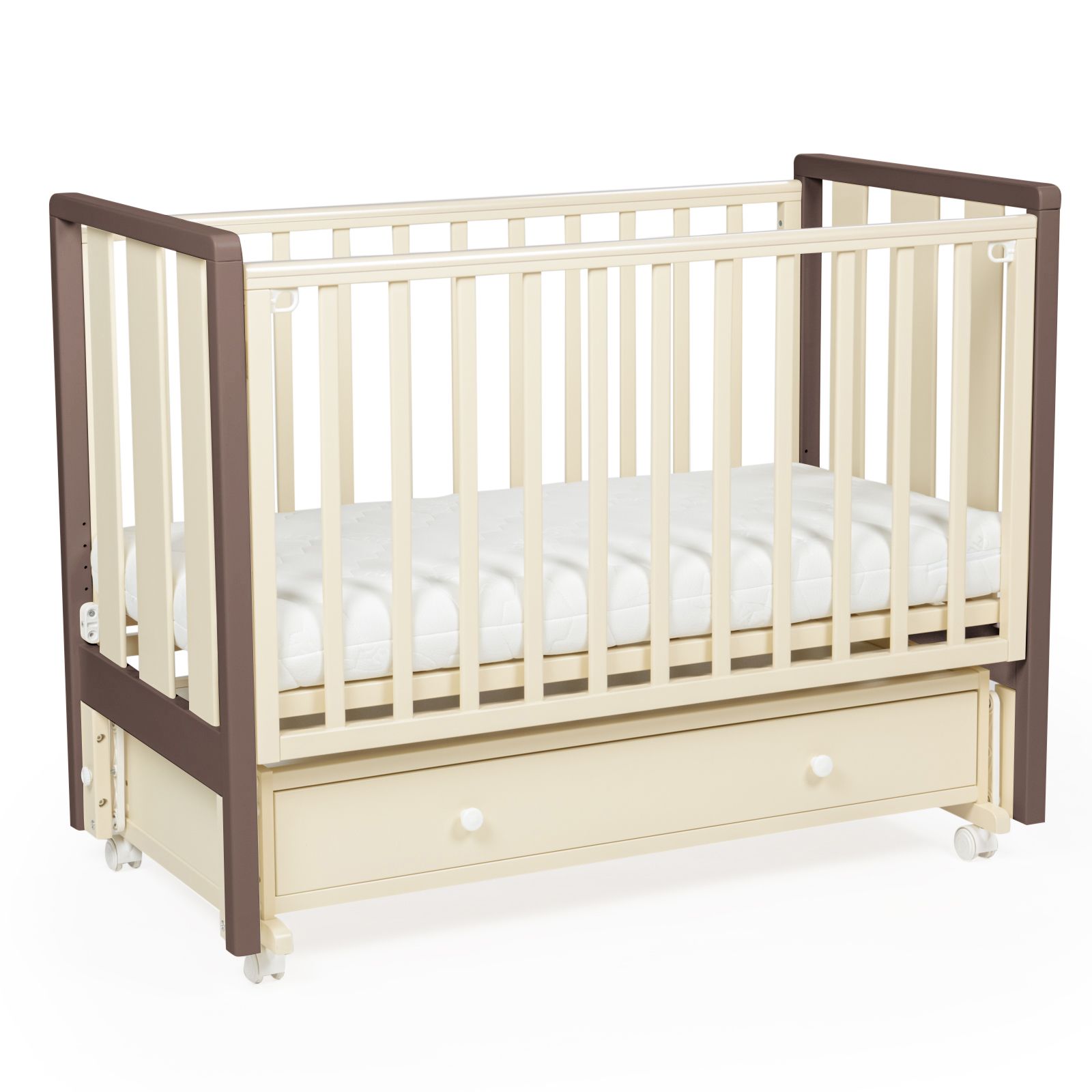 Кровать детская Bebizaro Heirloom New маятник универсальный с ящиком, Vanilla/cacao