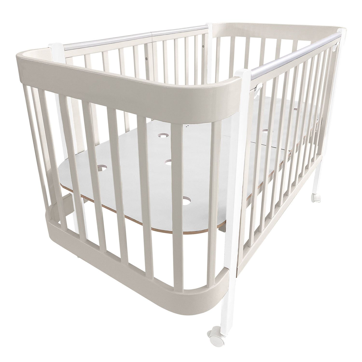 Кровать-трансформер Indigo Italiano Baby, продольный маятник, кашемир-белый